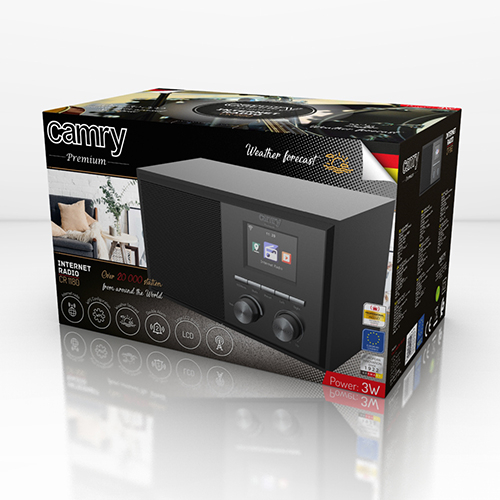 Internet radio CAMRY CR1180 (Wi-Fi, FM, AUX, sat, alarm) crni-10