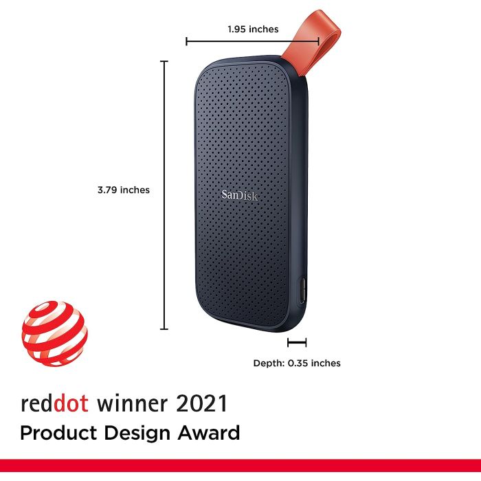 Vanjski solid state disk Sandisk SDSSDE30-2T00-G26 (2 TB, crna)-6