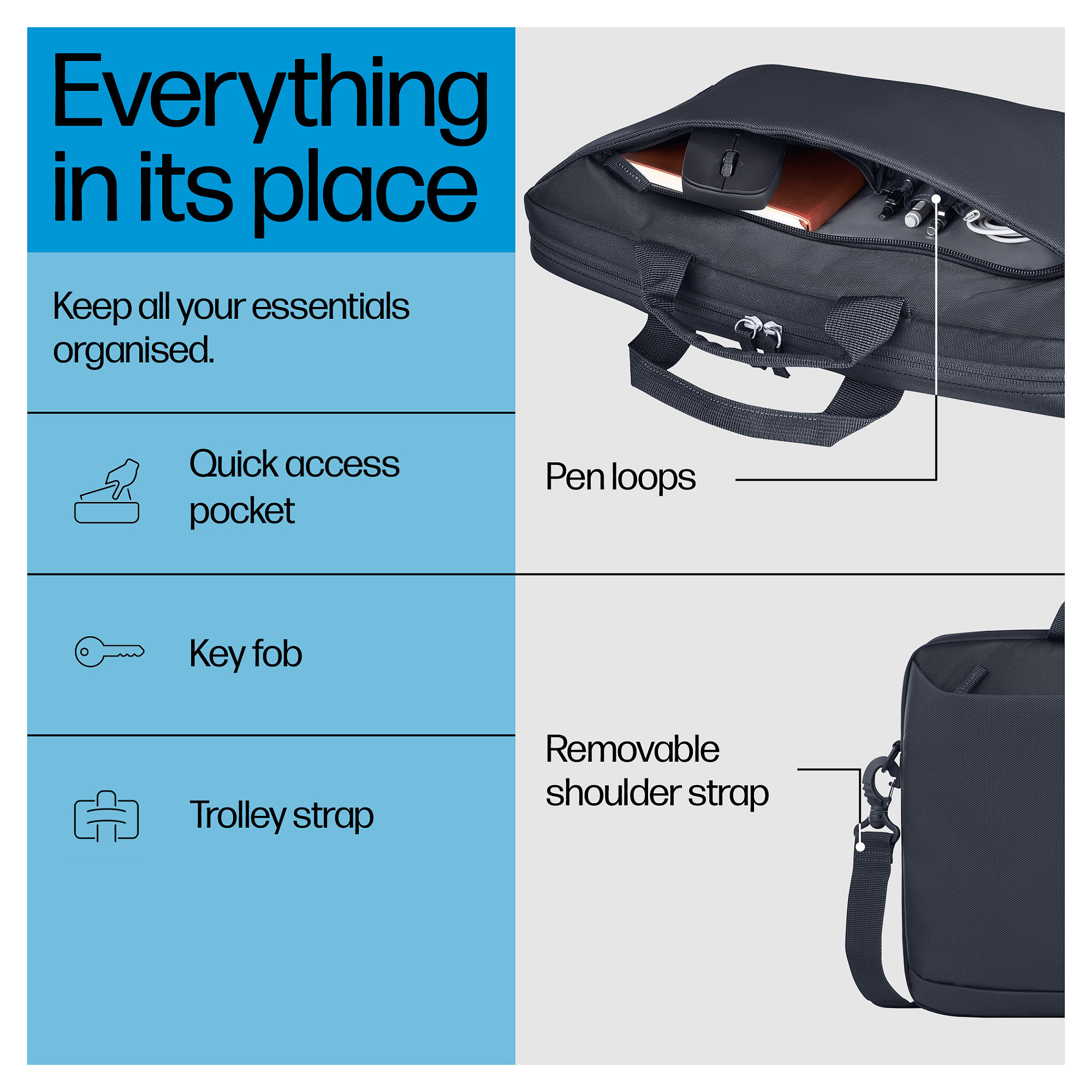 Torba za laptop HP Everyday 16 Odyssey, za 16", siva-5