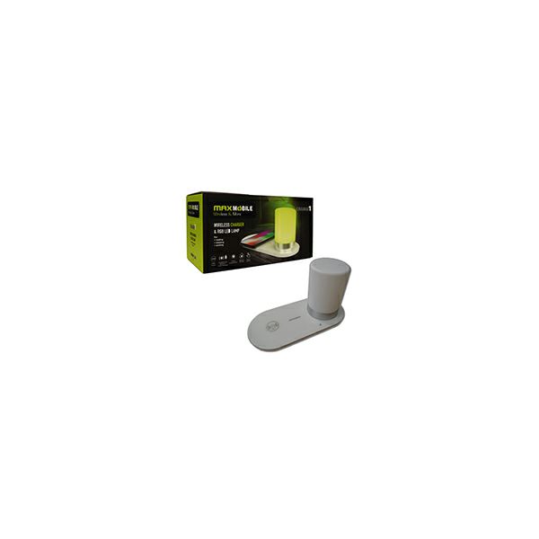 MAXMOBILE BEŽIČNI PUNJAČ/RGB LED SVJETILJKA S2 QC QUICK CHARGE 10W bijeli-1
