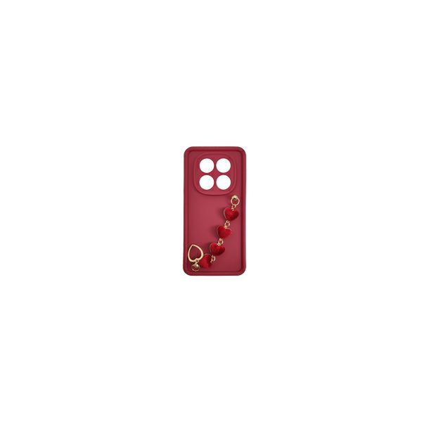 Maskica za mobitel XIAOMI Redmi Note 14 Pro+ 5G Silicone Candy Wrist Strap R Heart-1