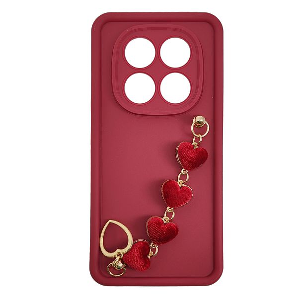 Maskica za mobitel XIAOMI Redmi Note 14 Pro+ 5G Silicone Candy Wrist Strap R Heart-0