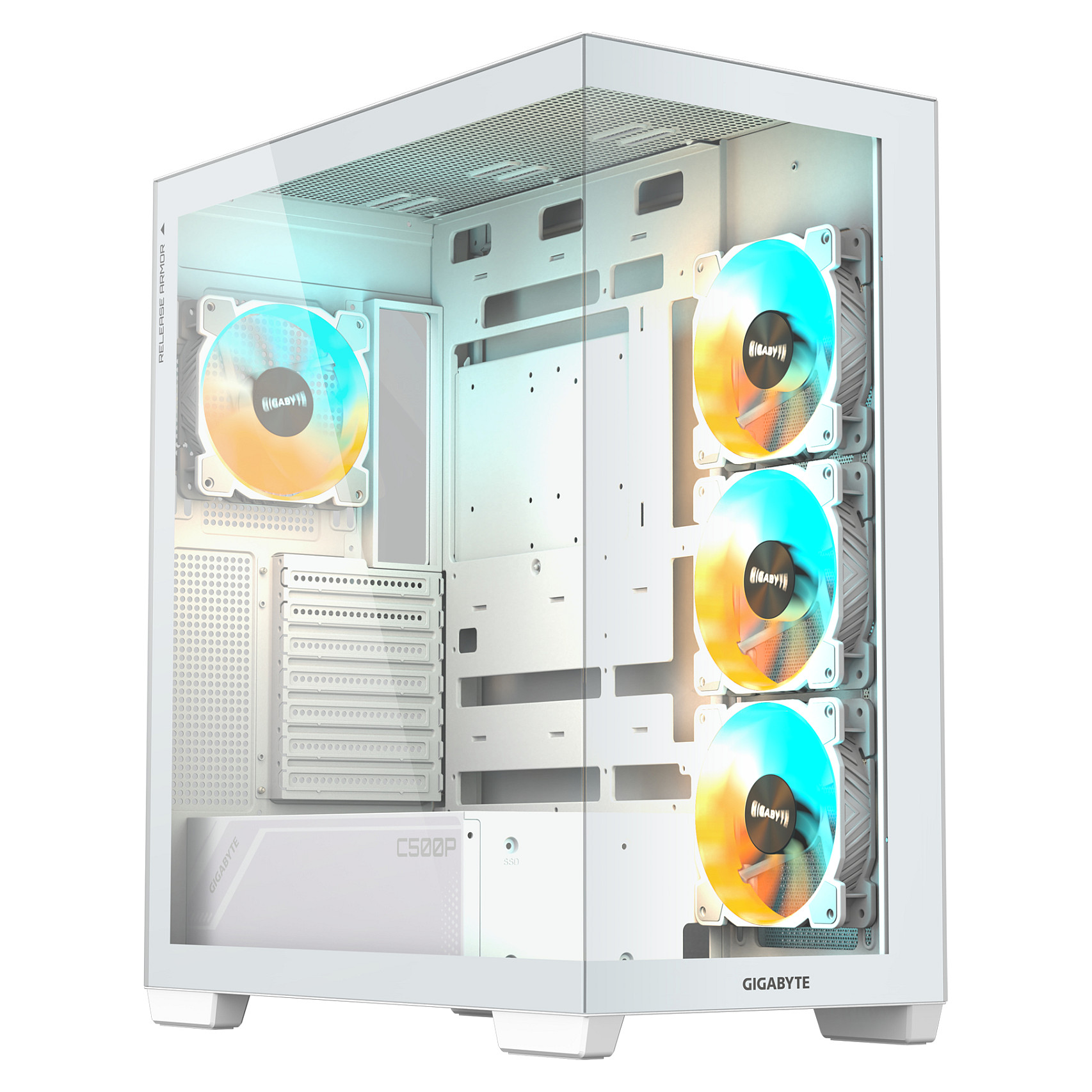 Kućište GIGABYTE C500 PANORAMIC STEALTH ICE (gaming midi tower, bijela boja)-3