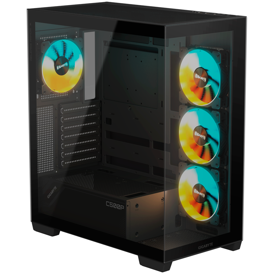Kućište GIGABYTE C500 Panoramic Stealth Ice USB-C USB 3.2 GEN2 ATX ARGB, crna-7