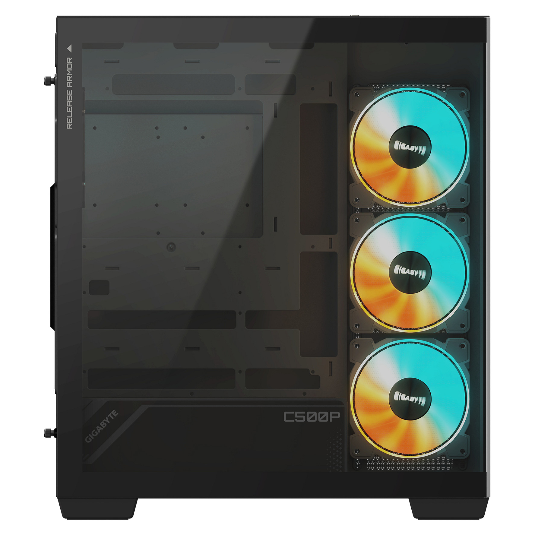 Kućište GIGABYTE C500 Panoramic Stealth Ice USB-C USB 3.2 GEN2 ATX ARGB, crna-15