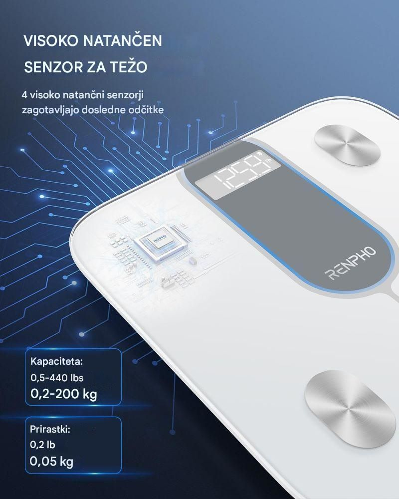 Vaga Renpho ELI 1C Smart Personal Libra (199.6 kg, Bluetooth, LED)-6