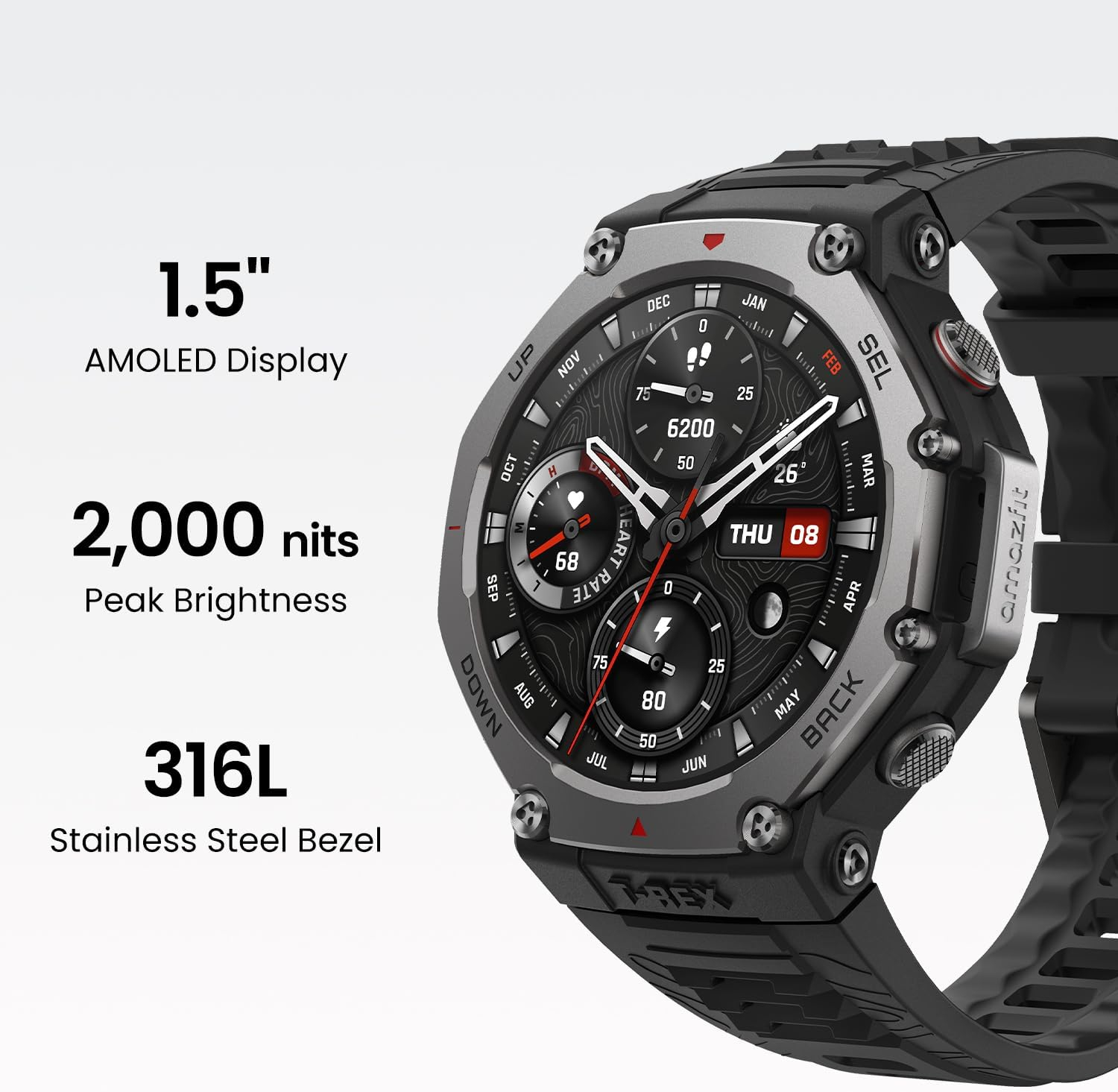 Pametni sat AMAZFIT T-Rex 3 Lava Red-5