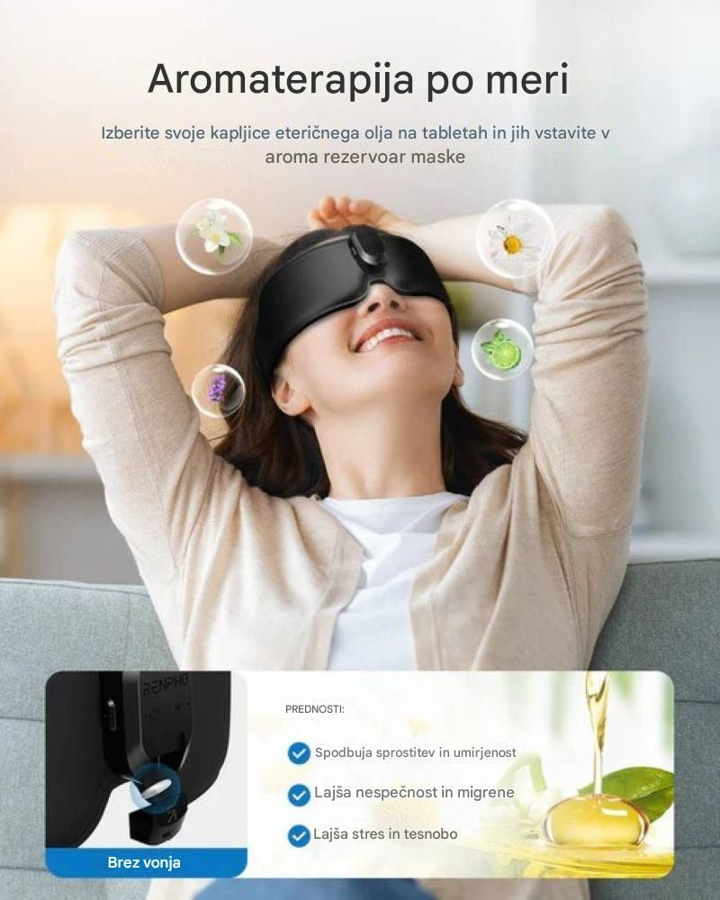 Maska za spavanje RENPHO eyesnoose aroma (ergonomski dizajn, aromaterapija, grijanje)-9