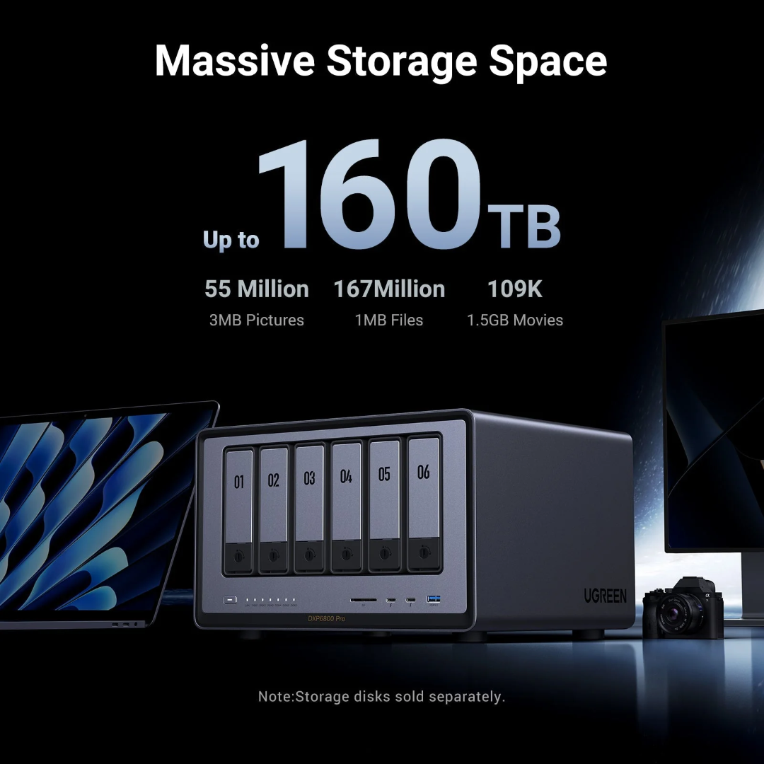 NAS uređaj UGREEN DXP6800 PRO (Intel i5-1235U, 8GB DDR5, 6 SATA, 2 M.2, 2x 10GBE)-7
