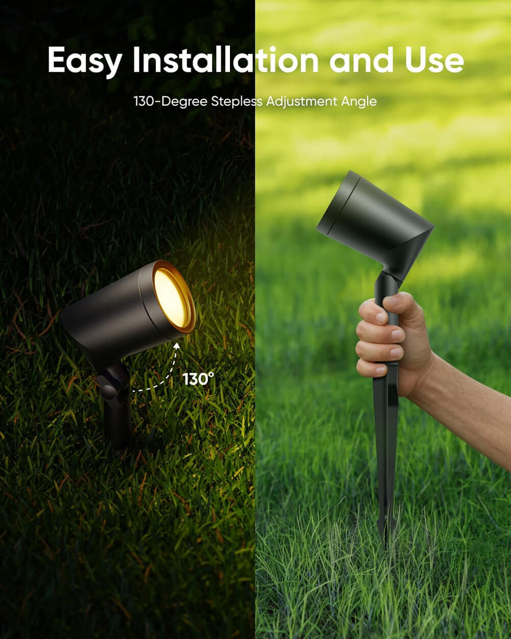 Vanjska RGB svjetla ANKER Eufy Exterior E10, 2-Pack (RGBWW, 500 lumena, IP65, životni vijek 50,000 sati, kompatibilnost s Alexom i Google Assistant)-7