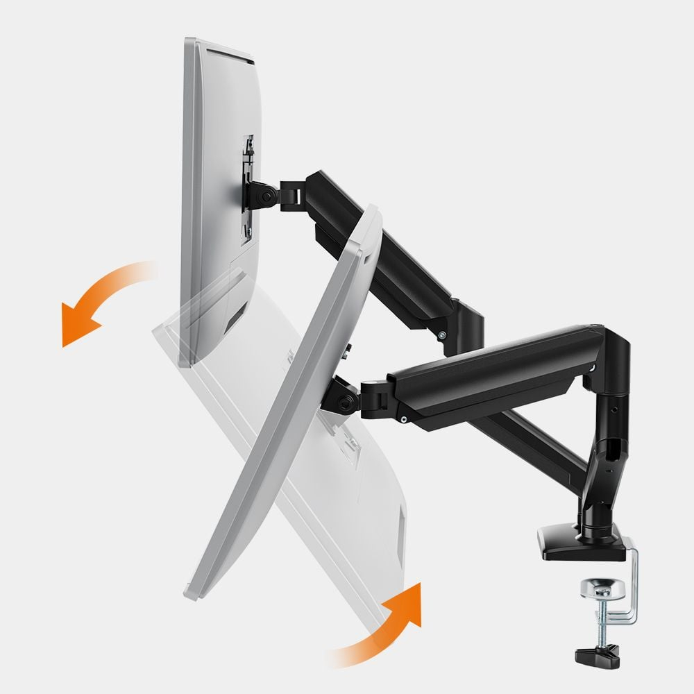 Stolni nosač za 2 monitora VONHAUS 3000915 (do 32", plinska opruga, crni)-3
