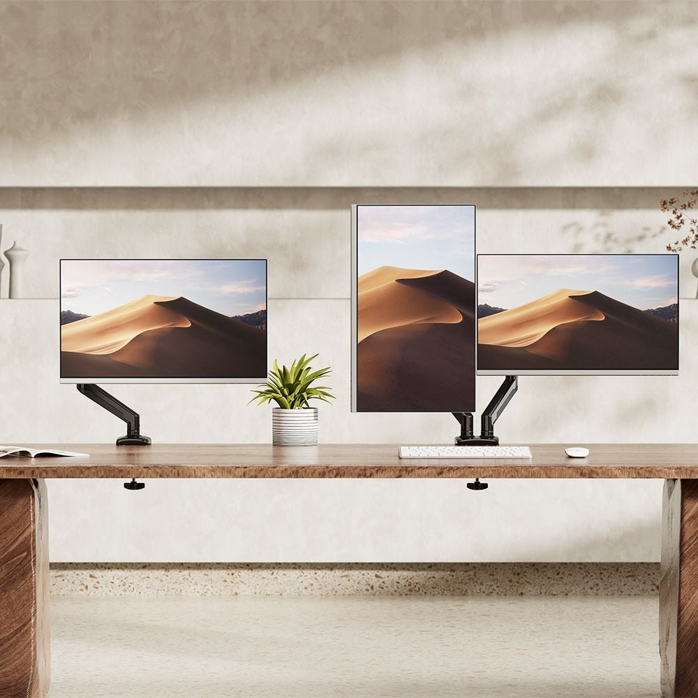 Stolni nosač za 2 monitora VONHAUS 3000915 (do 32", plinska opruga, crni)-6
