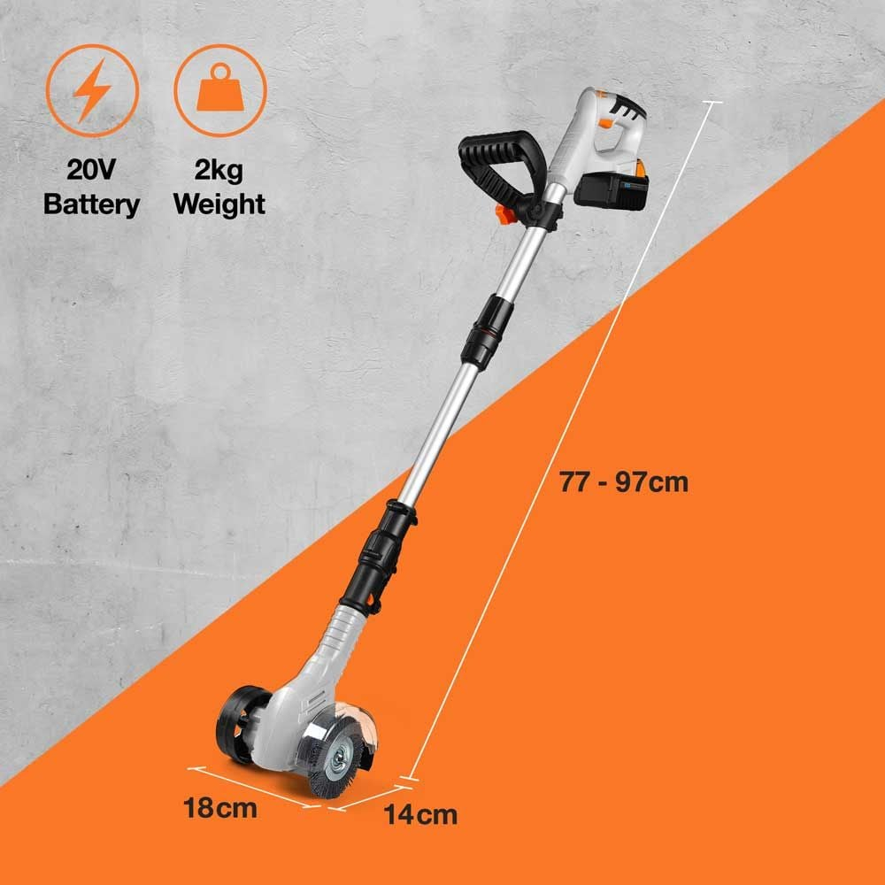 Električni uklanjač korova VONHAUS G-Series (1200 rpm, podesiva visina, 3 zamjenjive četke, bežični, Li-ion baterija)-3