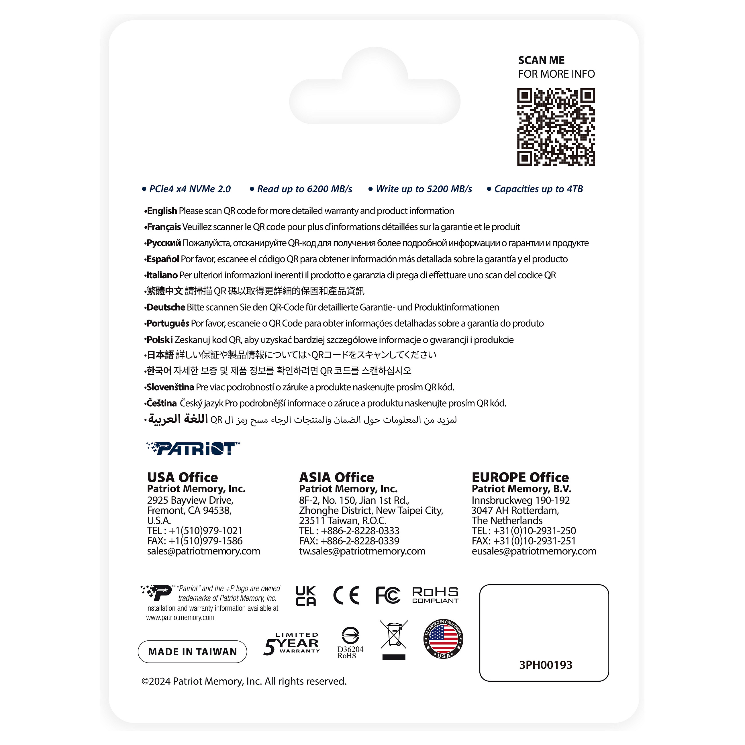SSD PATRIOT P400 V4 2TB M.2 NVME PCIe Gen 4 x4-11