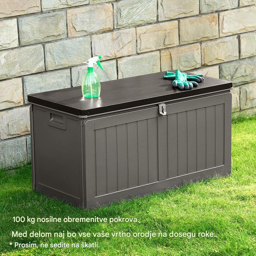 Vonhaus Plastic Garden Storage Box - 190L-2
