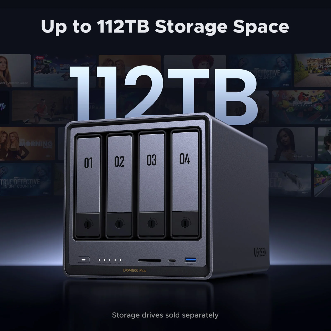 NAS UGREEN DXP4800 Plus (4 SATA, 2 M.2, Intel 8505, 8GB DDR5, 112TB)-5