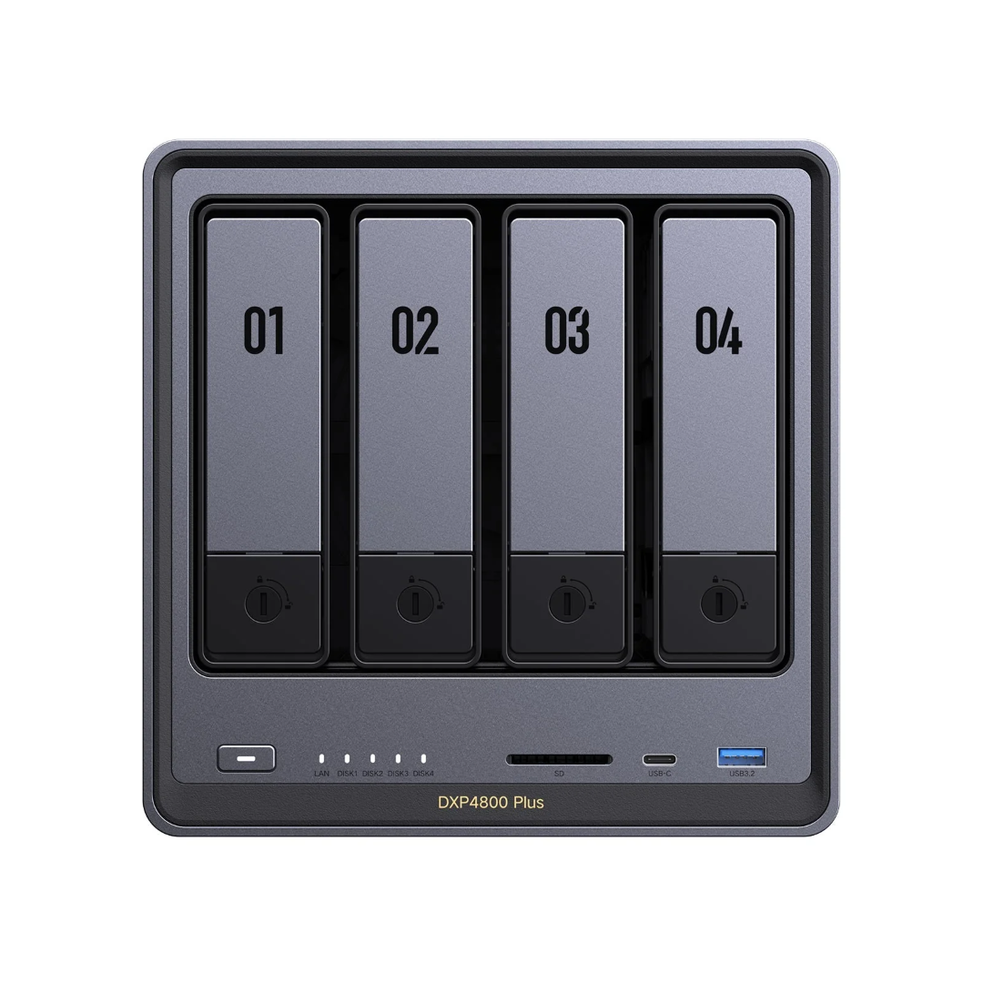 NAS UGREEN DXP4800 Plus (4 SATA, 2 M.2, Intel 8505, 8GB DDR5, 112TB)-1