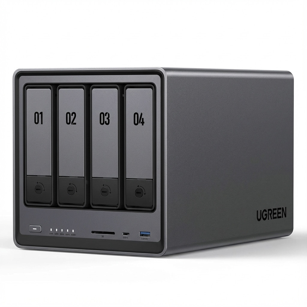 NAS UGREEN DXP4800 Plus (4 SATA, 2 M.2, Intel 8505, 8GB DDR5, 112TB)-8