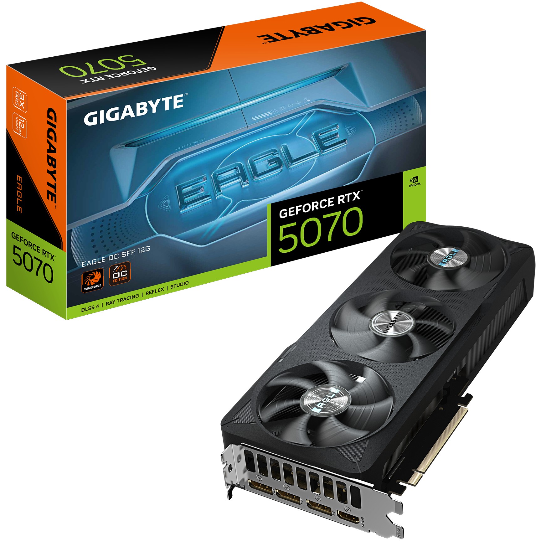 Grafička kartica GIGABYTE Aorus GeForce RTX 5070 Eagle OC SFF 12G (12GB GDDR7, PCI-E 5.0, 3 x DisplayPort, 1 x HDMI, 750W)-16
