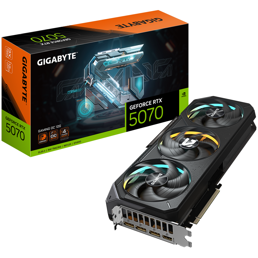 Grafička kartica GIGABYTE Aorus GeForce RTX 5070 Gaming OC 12G (12GB GDDR7, PCI-E 5.0, 3 x DisplayPort, 1 x HDMI, RGB Halo)-10