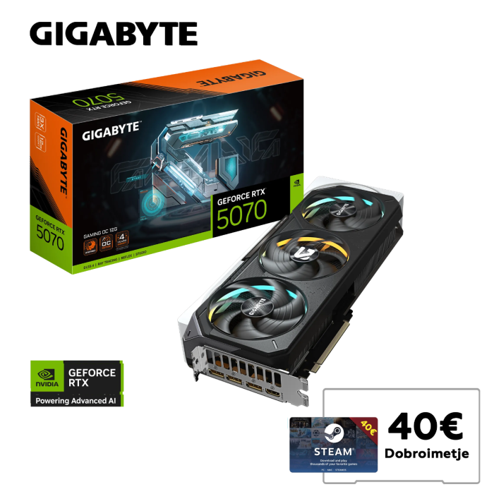 Grafička kartica GIGABYTE Aorus GeForce RTX 5070 Gaming OC 12G (12GB GDDR7, PCI-E 5.0, 3 x DisplayPort, 1 x HDMI, RGB Halo)-17