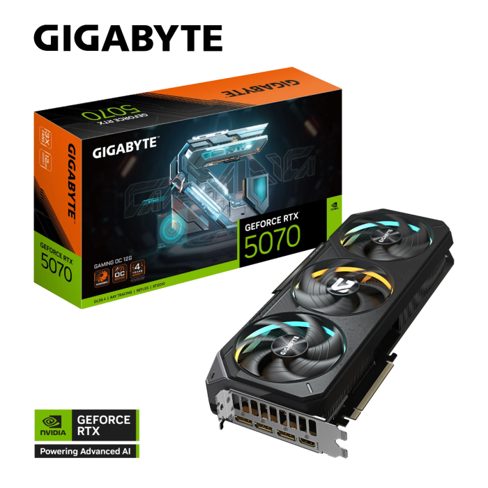 Grafička kartica GIGABYTE Aorus GeForce RTX 5070 Gaming OC 12G (12GB GDDR7, PCI-E 5.0, 3 x DisplayPort, 1 x HDMI, RGB Halo)-18