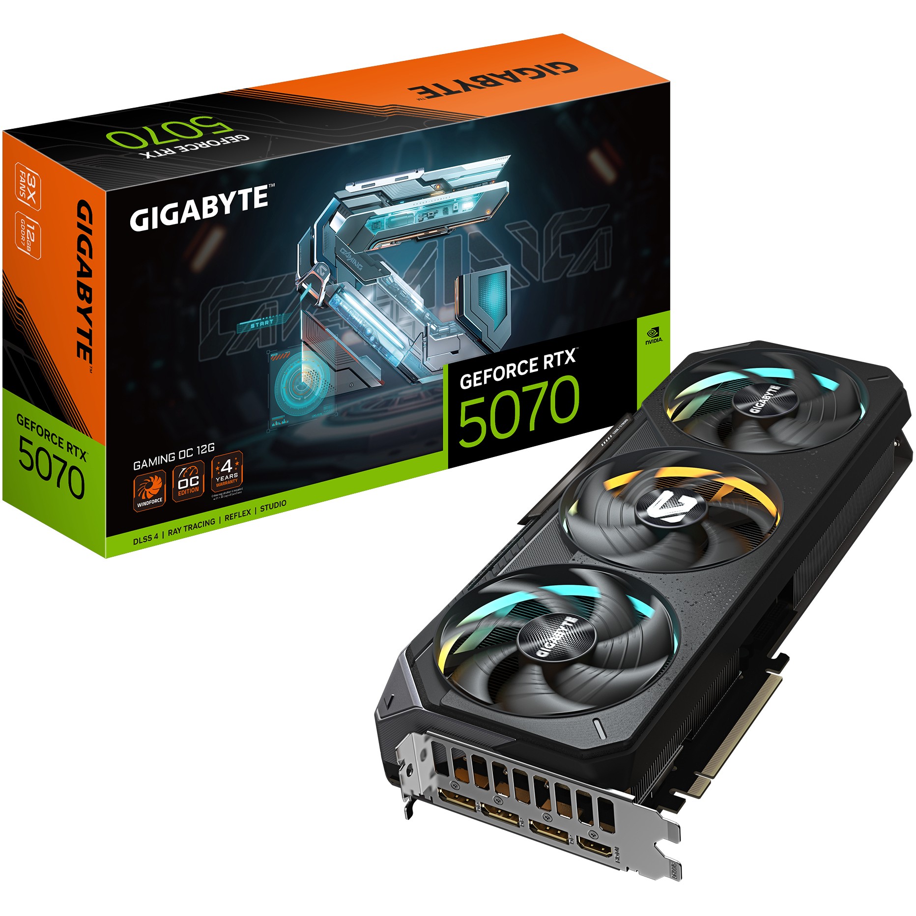 Grafička kartica GIGABYTE Aorus GeForce RTX 5070 Gaming OC 12G (12GB GDDR7, PCI-E 5.0, 3 x DisplayPort, 1 x HDMI, RGB Halo)-29