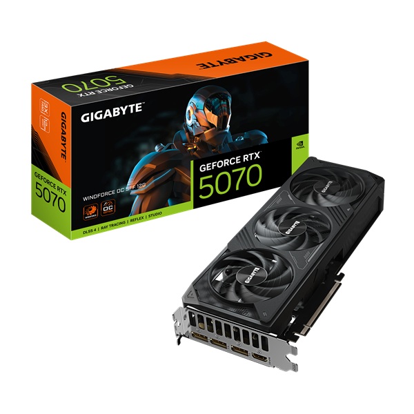 Grafička kartica GIGABYTE Aorus GeForce RTX 5070 Windforce OC SFF 12G (12GB GDDR7, PCI-E 5.0, 3 x DisplayPort, 1 x HDMI, 750W)-3