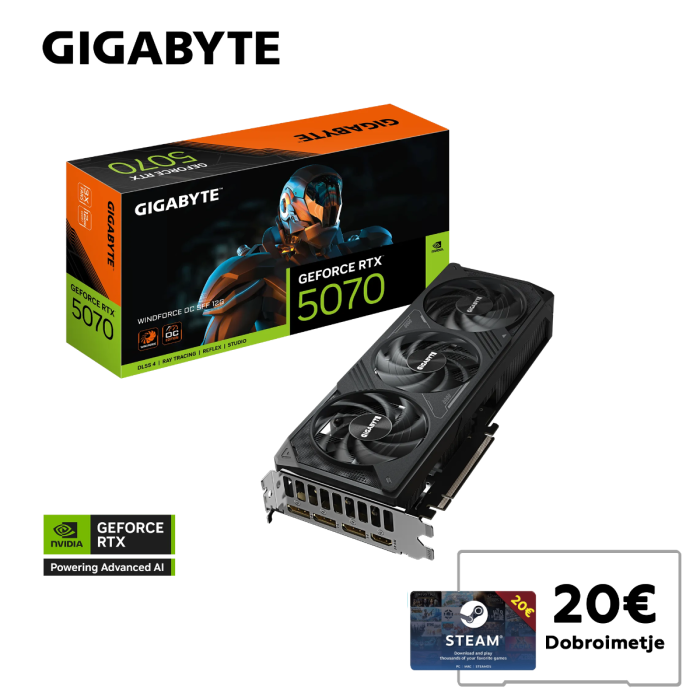 Grafička kartica GIGABYTE Aorus GeForce RTX 5070 Windforce OC SFF 12G (12GB GDDR7, PCI-E 5.0, 3 x DisplayPort, 1 x HDMI, 750W)-11