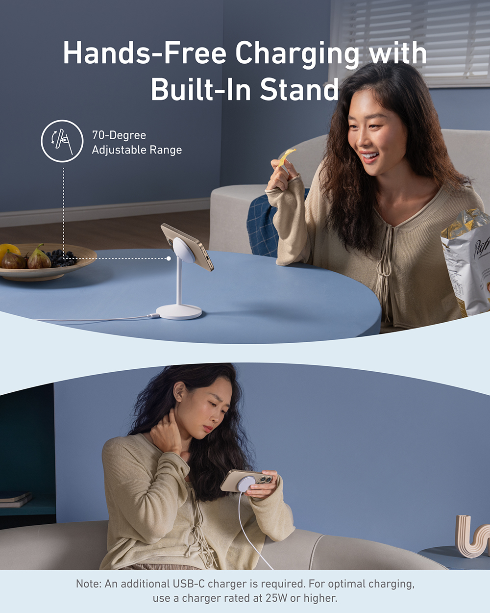 Bežični punjač ANKER Maggo (Bijeli)-4