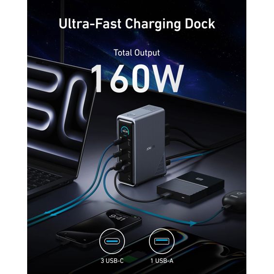 Punjačka stanica ANKER Prime 160W Charging Station 14v1-8