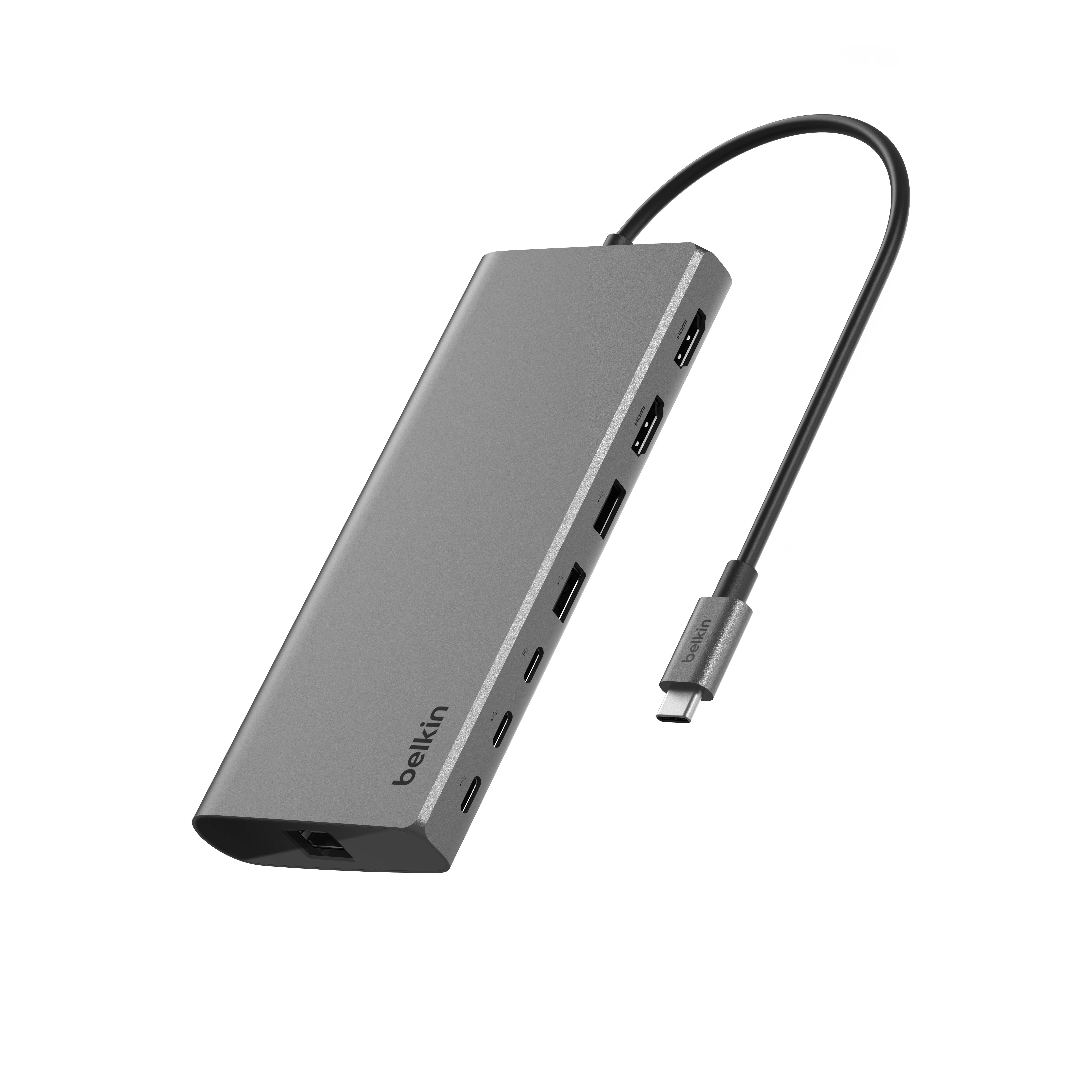 Belkin Connect Universal USB-C 8-in-1 Dual Display Core Hub - Silver-4