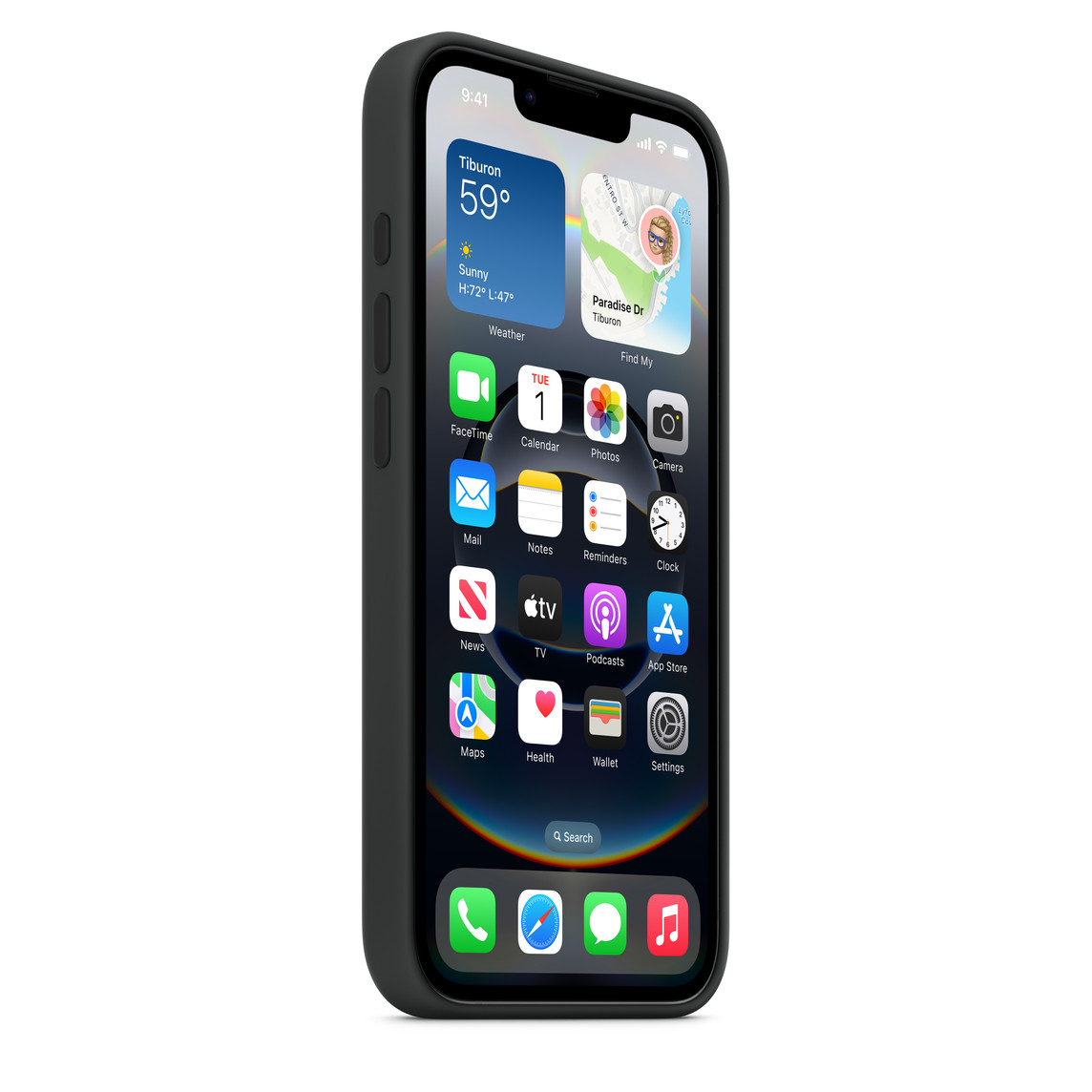 Silikonska maska za iPhone 16e - APPLE - Crna-1
