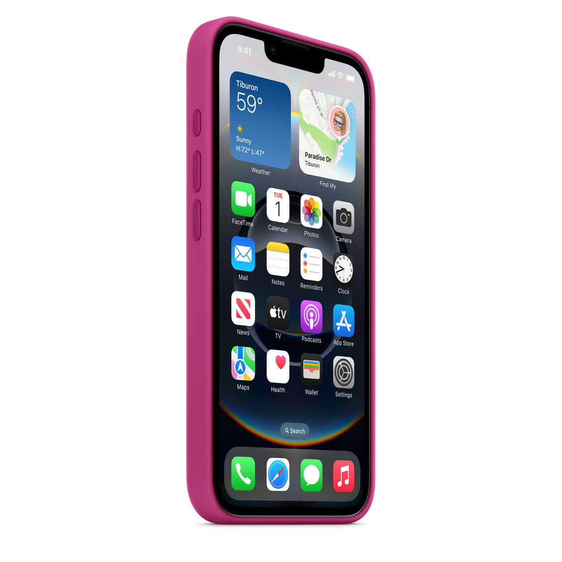 FUTRALA APPLE iPHONE 16E SILICONE CASE (fuksija)-1