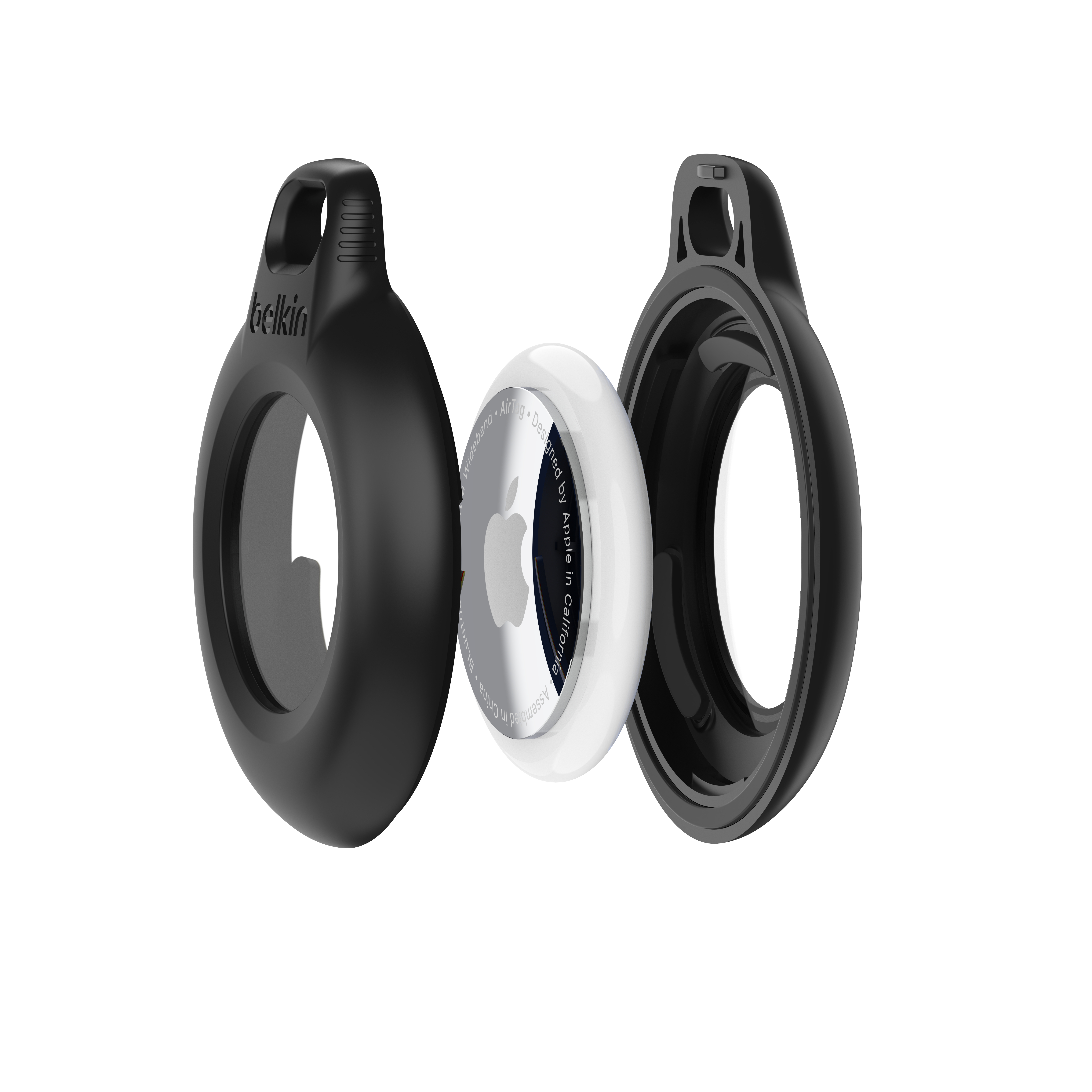 Belkin Secure Holder - Airtag - Waterproof Keyring - 1 Pack - Black-1