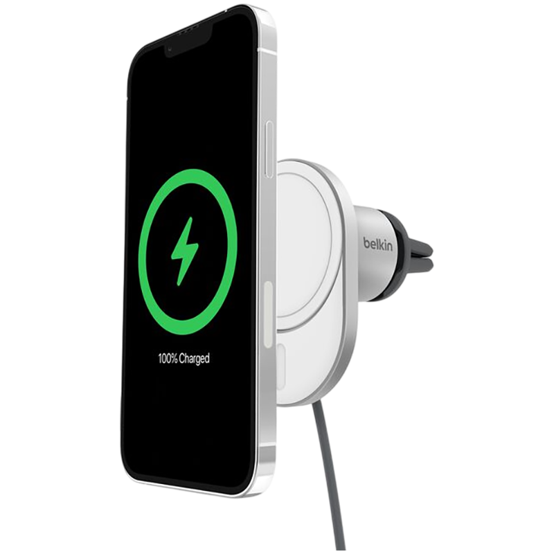 Punjač BELKIN BoostCharge Pro Wireless Car Charger (15W, Qi2, bijela)-5