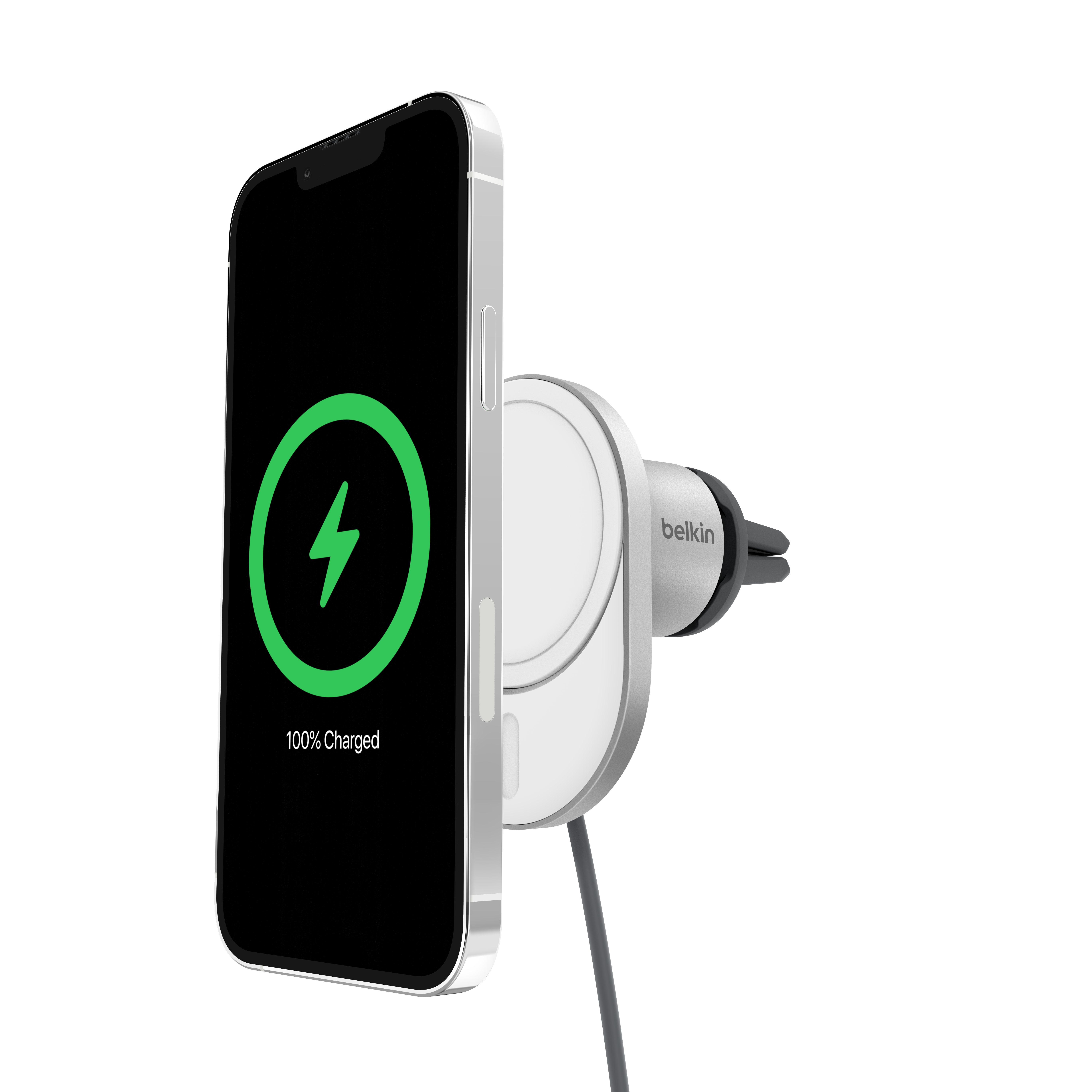 Punjač BELKIN BoostCharge Pro Wireless Car Charger (15W, Qi2, bijela)-0