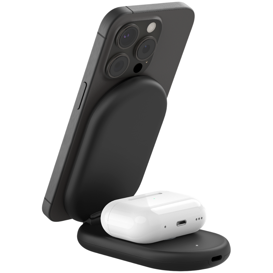 Bežični punjač BELKIN BOOSTCHARGE Qi2 15w Magnetic 2in1 Stand - Crni (15W, Qi, 2u1, magnetni, crni)-9