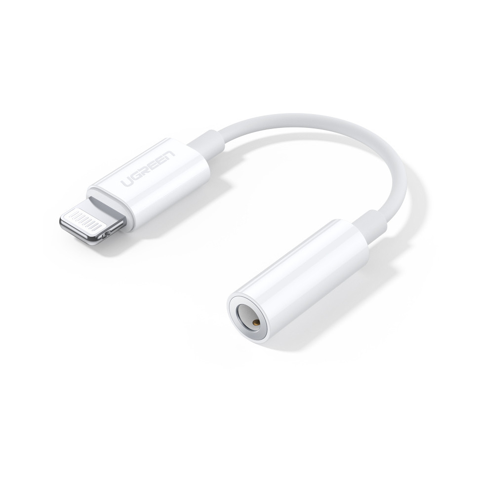 Adapter UGREEN, Lightning (M) na 3.5mm (Ž), za slušalice, bijeli-0