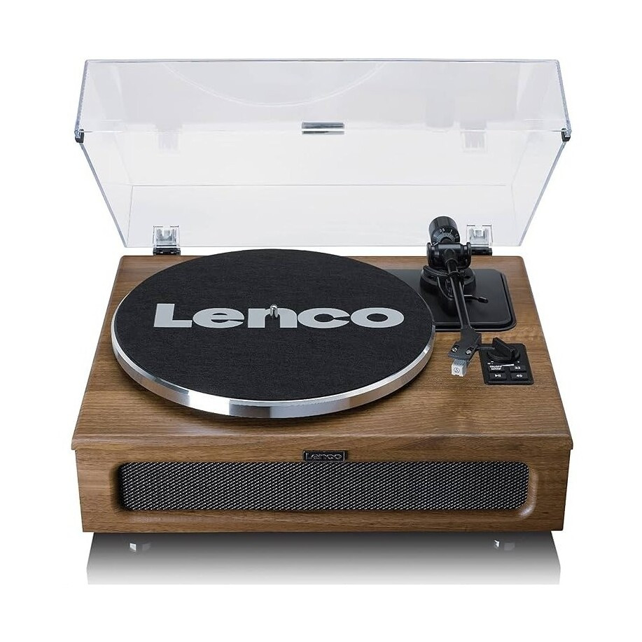 Gramofon LENCO LS-410WA, 4 ugrađena zvučnika 2x15W, 2x10W, Bluetooth 5, ugrađeno predpojačalo, RCA izlaz, AUX ulaz, 33 i 45 RPM, Audio-Technica AT3600 cartridge, wood-7
