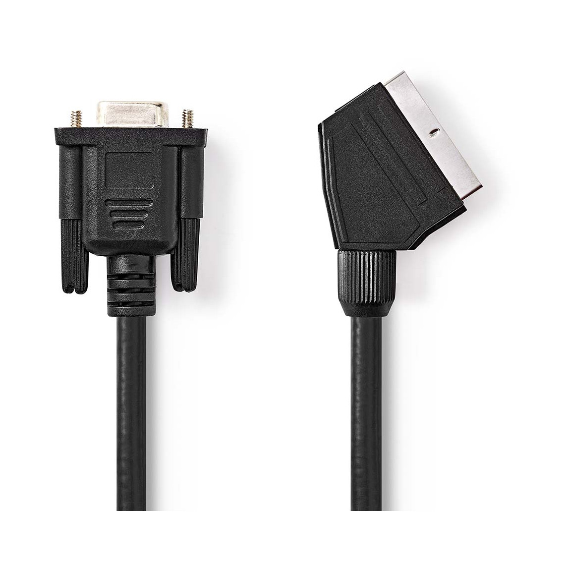 Kabel NEDIS CVGL31550BK20, Scart (M) na VGA (Ž), crni, 2m-3