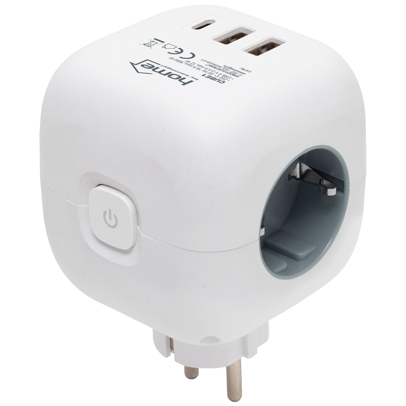 home Strujni razdjeljnik sa 3 utičnice,  3 x USB, kocka - CUBE1-1