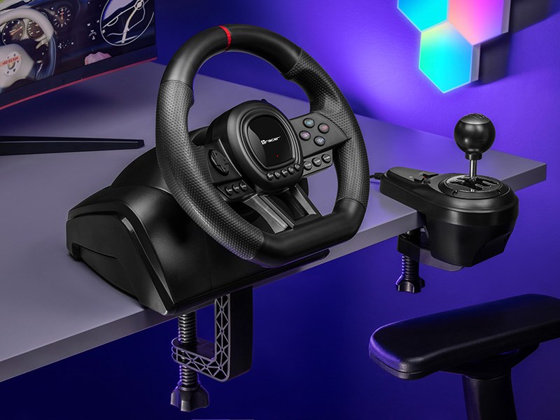 Tracer TRAJOY47345 Gaming Controller Black Steering Wheel + Pedals PlayStation 4, PlayStation 3, Xbox One, Xbox 360, Switch, PC-7