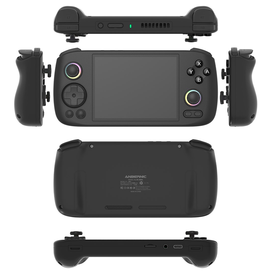 Retro gaming konzola ANBERNIC RG406H (4" IPS 960x720, Unisoc T820, 8GB, 128GB, Android 13, crna boja)-0