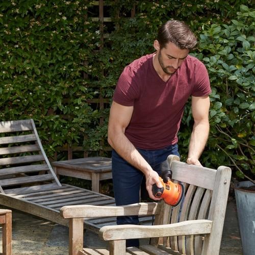 Ekscentrična brusilica BLACK+DECKER BEW210-QS (230 W, 125 mm, narančasto-crna boja)-3