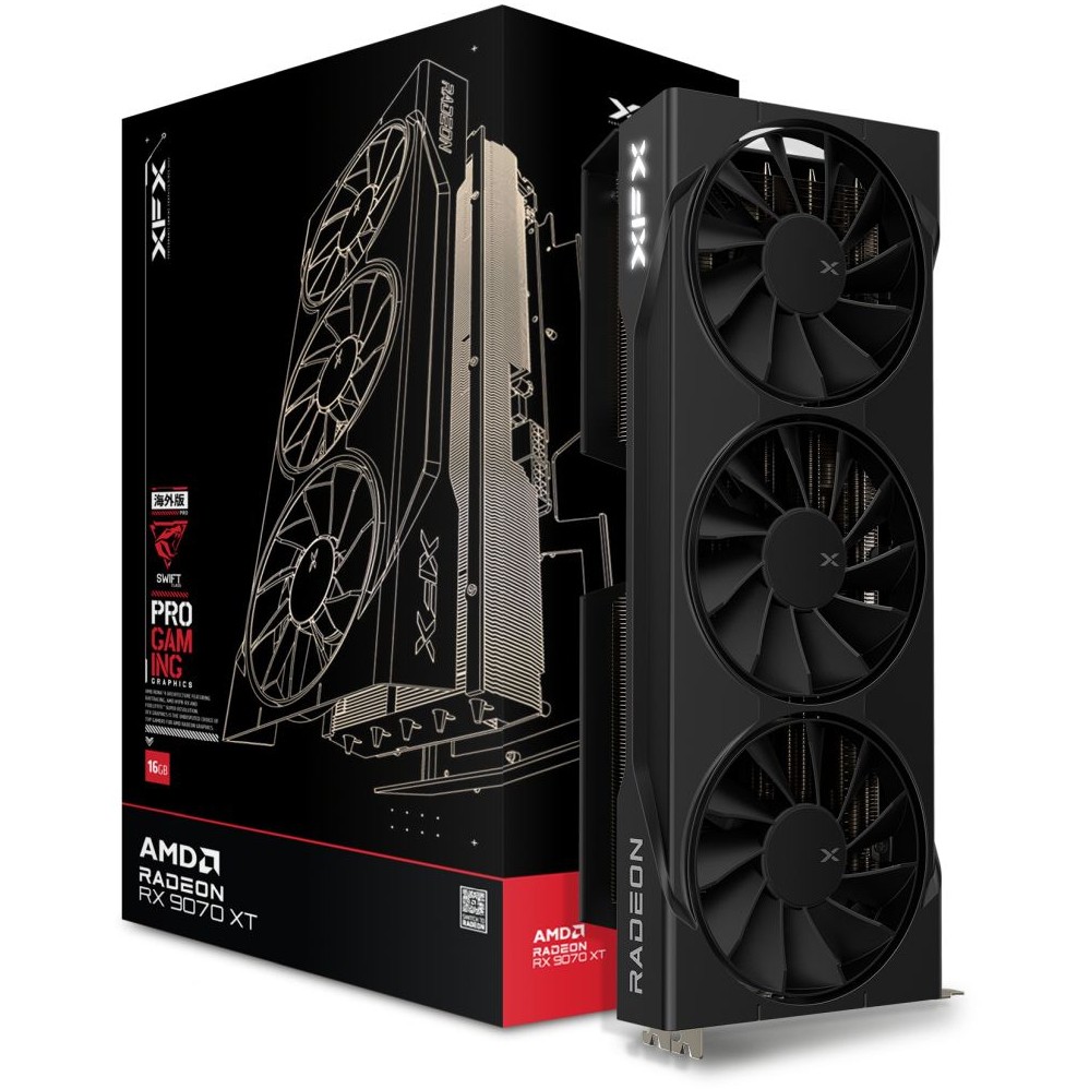 Grafička kartica XFX Swift RX 9070XT 3-FAN Gaming E 16G-4
