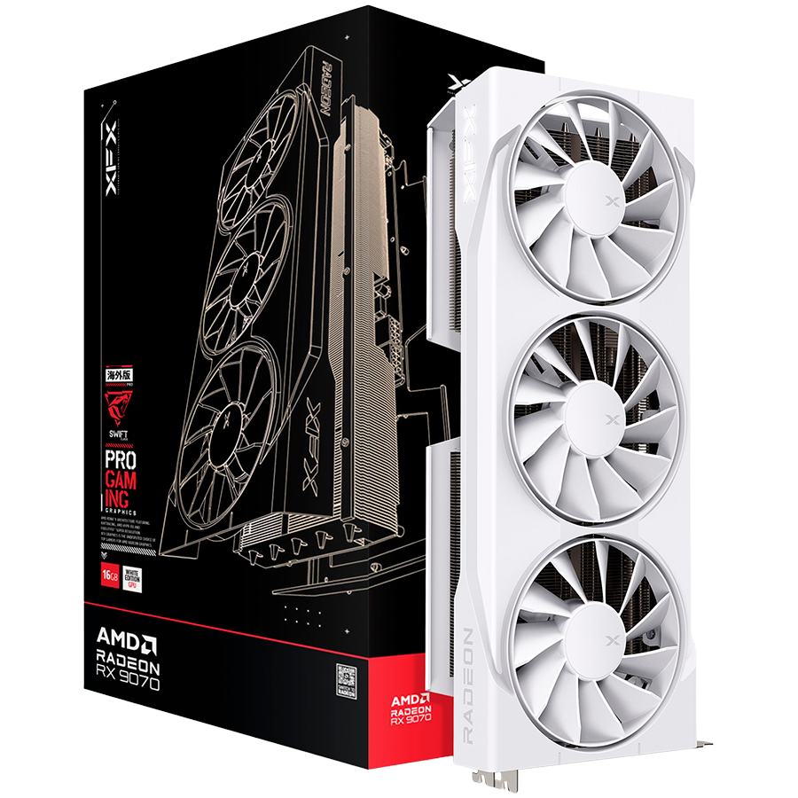 Grafička kartica XFX Swift RX 9070 White 3-FAN GAM E 16G-5