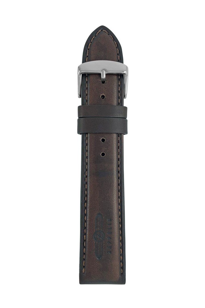 Remen za sat ZEPPELIN 22mm, kožni, smeđi-0