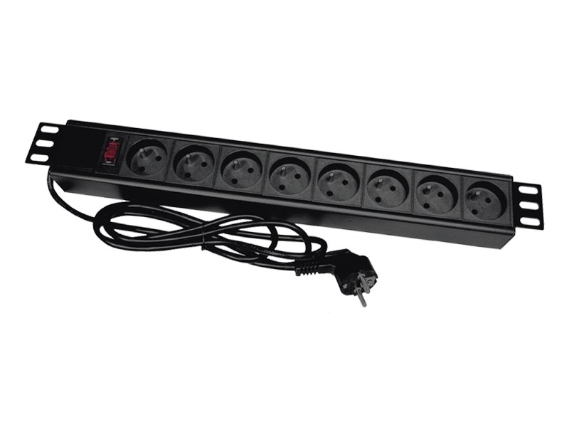 Produžni kabel ALANTEC PZ081U3M (3 m, 8 utičnica, unutarnja upotreba, crna boja)-0