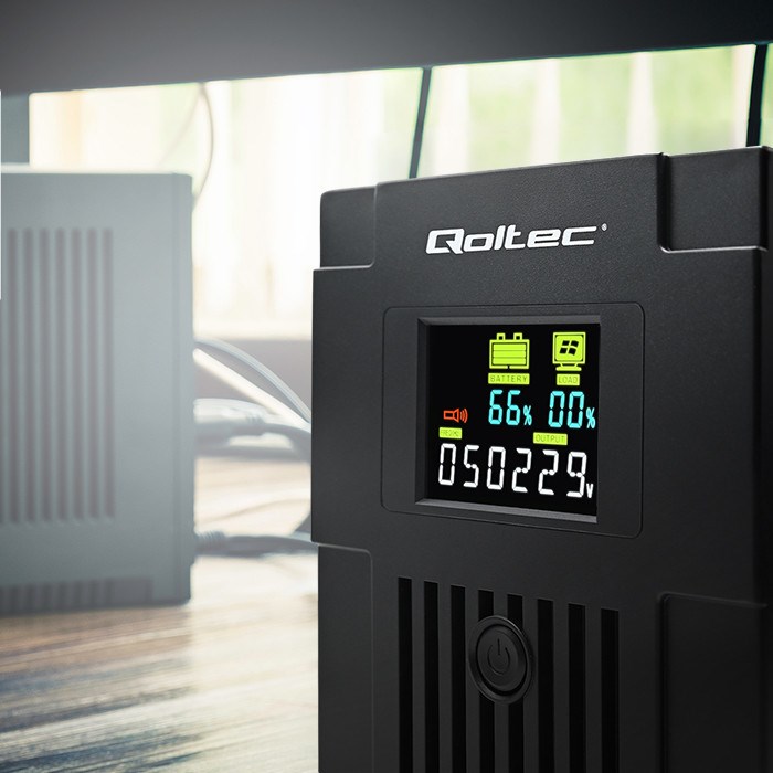 UPS Neprekidno napajanje QOLTEC Monolith 1000VA 1000W (On-line, LCD, Čisti sinusni val, USB/SNMP)-8